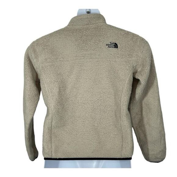 The North Face Sherpa Teddy Jacket Tan Cream Small Fleece Zip Classic - Picture 9 of 16